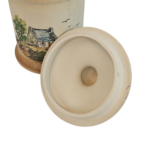Grès de France Handpainted Stoneware Canister Schilder Coastal Cottage Pottery - Picture 13 of 16